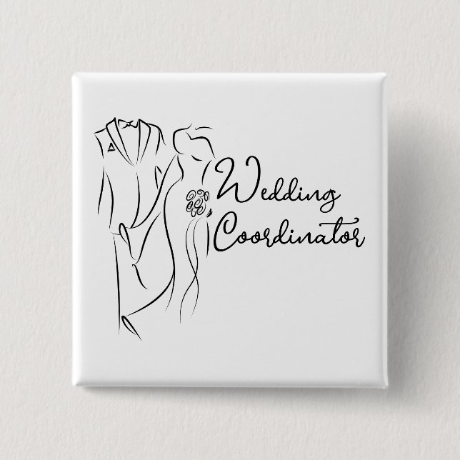 Wedding Coordinator For Hire 2 Inch Square Button (Front)