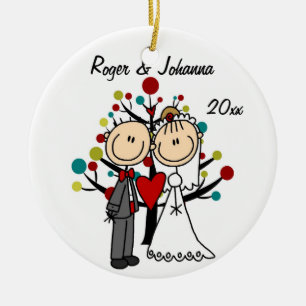 Wedding Couple 1st Christmas Personalized Ornament