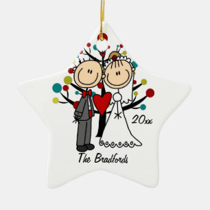 Wedding Couple 1st Christmas Personalized Ornament