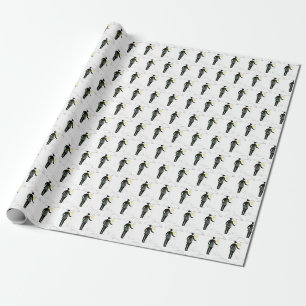 Wedding couple Bride Groom Modern Wrapping paper