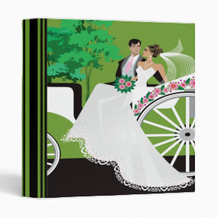 Wedding Couple Carriage Ride Notebook Binder