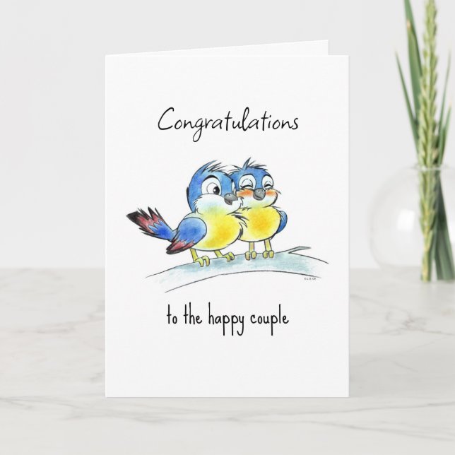 wedding couple congratulations message card (Front)