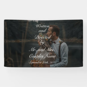 Wedding couple custom Vinyl Banner 3' x 5' Banner