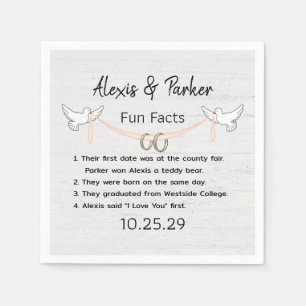 Wedding Couple Fun Facts   Napkin