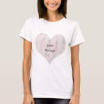 Wedding Couple Hands Together in Heart T-Shirt<br><div class="desc">Designed for your engagement or wedding. Keep it simple with this satin looking fabric that covers the entire background.  Add your text message,  information or  a photo.   
 

Click the CUSTOMIZE button to get started! 

~~~

Thank you for visiting Gravityx9 Designs!</div>