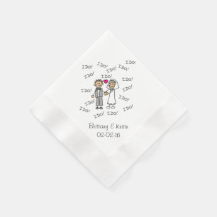 Wedding Couple I Do Personalized Paper  Napkins