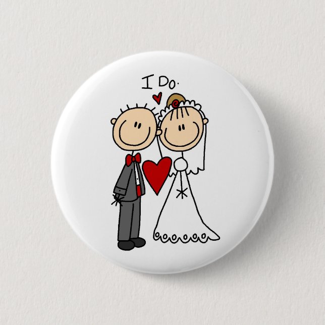 Wedding Couple I Do T-shirts and Gifts 2 Inch Round Button (Front)