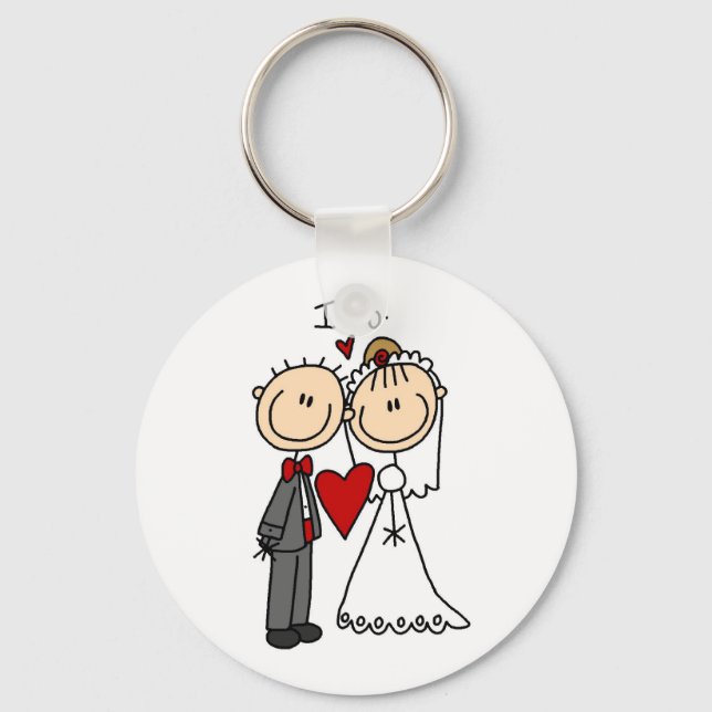 Wedding Couple I Do T-shirts and Gifts Keychain (Front)