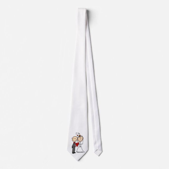 Wedding Couple I Do T-shirts and Gifts Tie (Front)