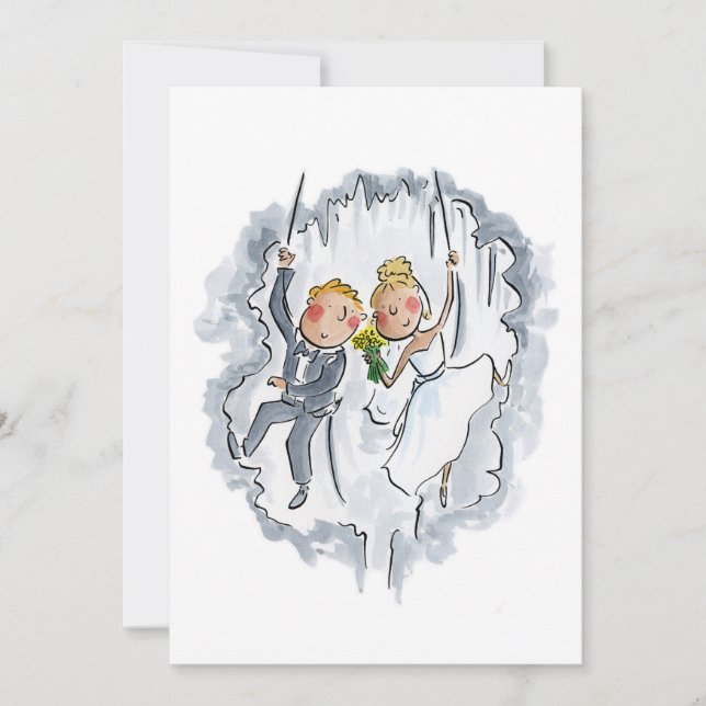 Wedding Couple in a cave Invitation (Front)