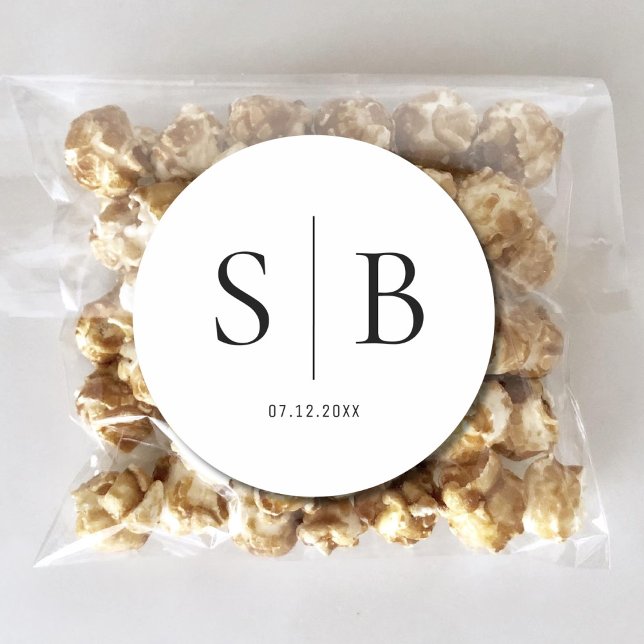 Wedding Couple Initial Sticker Wedding Favour Labe (Creator Uploaded)