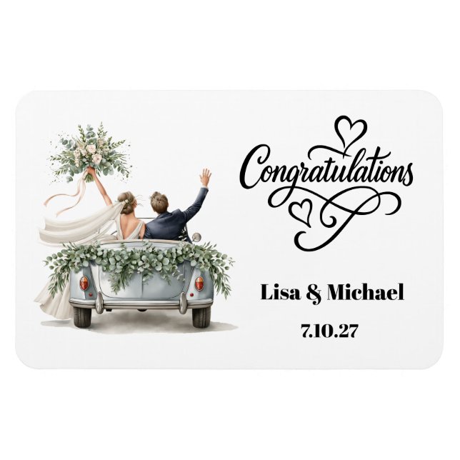 Wedding Couple Magnet (Horizontal)