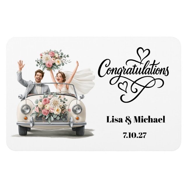 Wedding Couple Magnet (Horizontal)