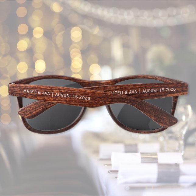Wedding Couple Name Date Sunglasses (Creator Uploaded)