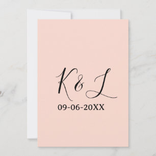 Wedding couple name letter date red pastel backgro invitation