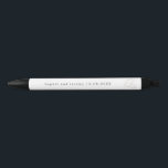 Wedding Couple Names Ecru Heart Black Ink Pen<br><div class="desc">Simple wedding writing pen with black ink. Personalized names with ecru heart. Add to welcome gift bags for guests and don't forget to save one as keepsake.</div>