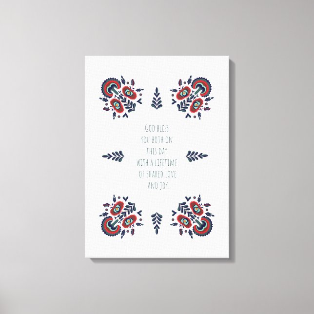 Wedding Couple, Newly-Wed Blessing, Engagement gif Canvas Print (Front)