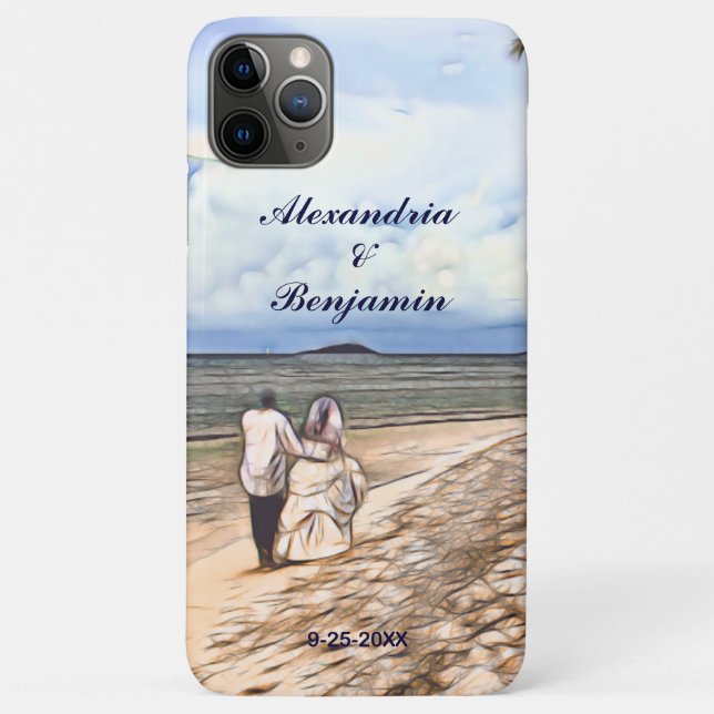 Wedding Couple Newlywed Photo Personalize Case-Mate iPhone Case (Back)