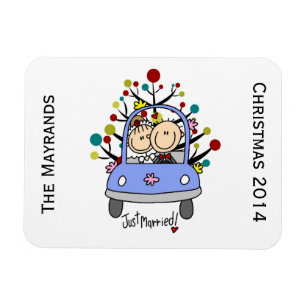 Wedding Couple Personalized Holiday Flexi Magnet