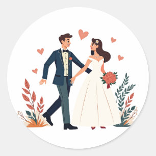 Wedding Couple Romance Sticker