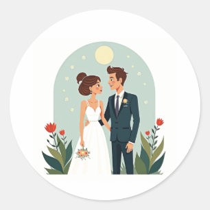 Wedding Couple Sticker 