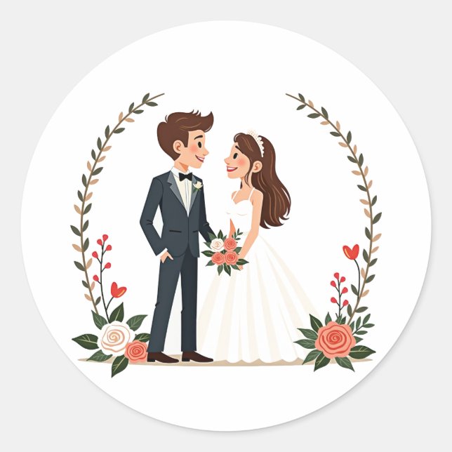 Wedding Couple Sticker (Front)