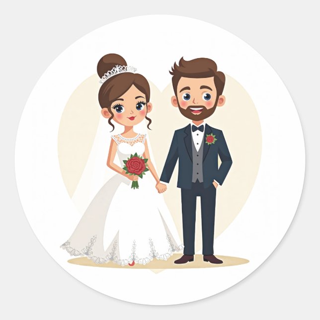 Wedding Couple Sticker Set (Front)