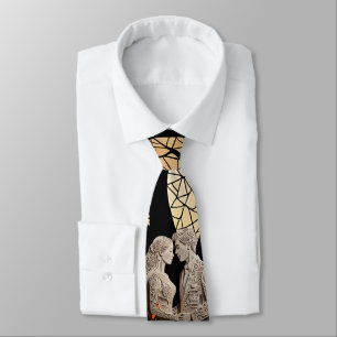 Wedding Couple & Tree of Life Wine Tote Tie