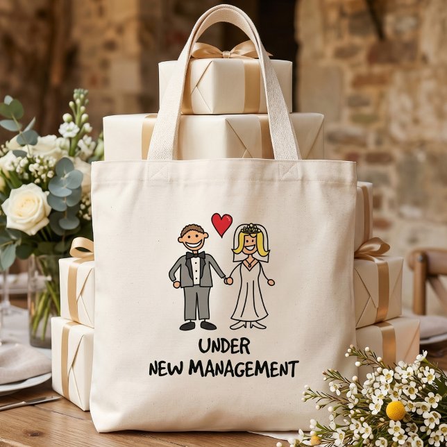 Wedding Couple - Under New Management Large Tote Bag (Creator Uploaded)