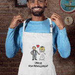 Wedding Couple - Under New Management Standard Apron<br><div class="desc">A cute cartoon of a newlywed couple captioned 'under new management'. Is it the bride or groom that wears the trousers in the marriage? Great for a wedding gift,  or to wear on honeymoon.</div>