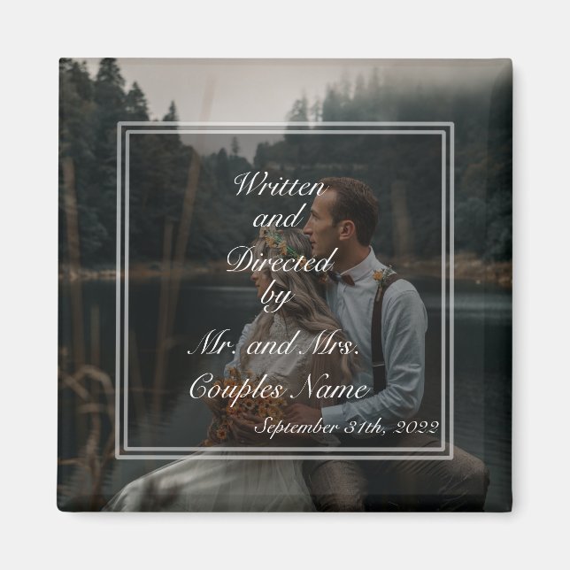 Wedding couples gifts favours presents magnet (Front)