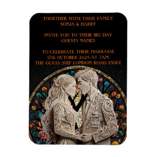 Wedding couples personalised  magnet