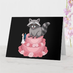 Wedding Crashing Raccoon Feral Felicitations Card