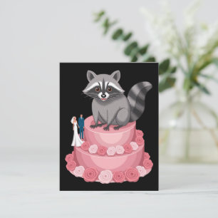 Wedding Crashing Raccoon Feral Felicitations Holiday Card