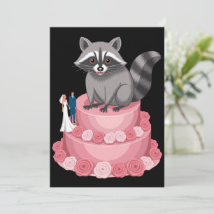 Wedding Crashing Raccoon Feral Felicitations Invitation