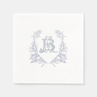 Wedding crest napkins