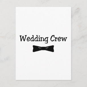 Wedding Crew Bowtie Postcard