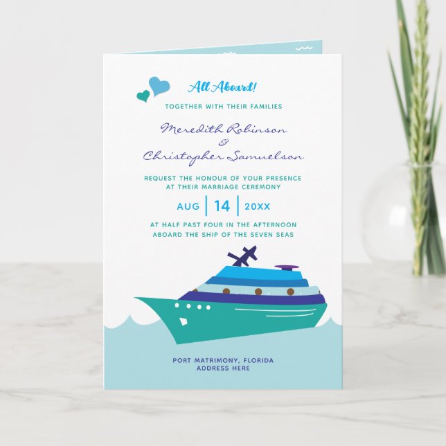 Wedding Cruise Invitation (Front)