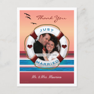 Wedding Cruise Thank you Photo Frame - Postcard
