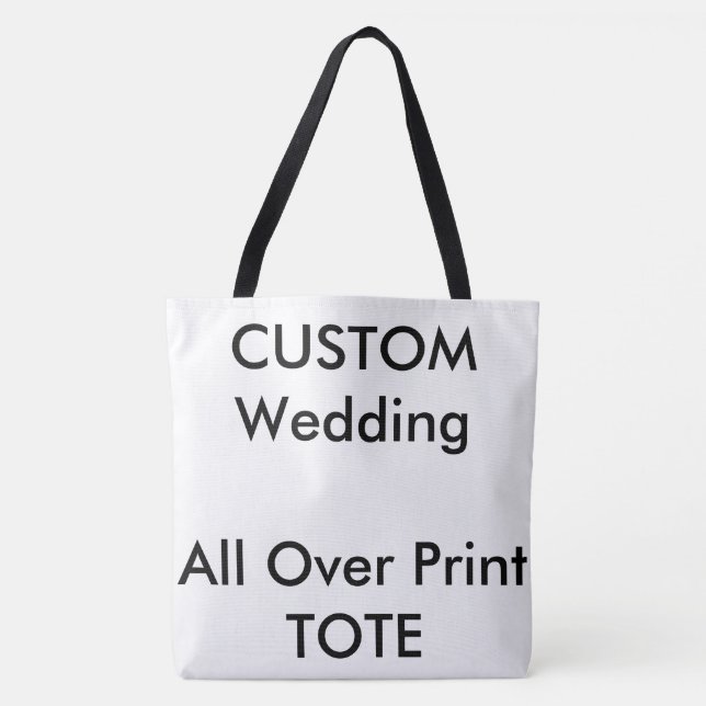 Wedding Custom ALL OVER PRINT Tote Bag LARGE (Front)