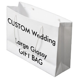 Wedding Custom Gift Bag GLOSSY LARGE 12.5" x 9"