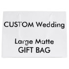 Wedding Custom Gift Bag MATTE LARGE 12.5" x 9"