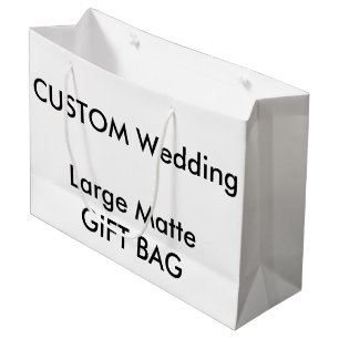 Wedding Custom Gift Bag MATTE LARGE 12.5" x 9"