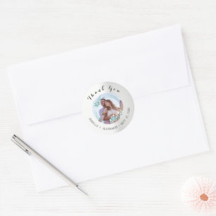 Wedding Custom Photo Classic Round Sticker