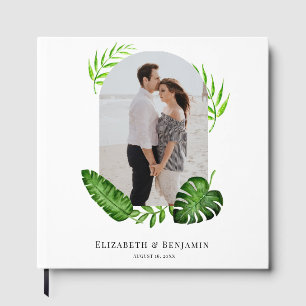 Wedding Custom Photo Greenery Botanical Tropical Guest Book