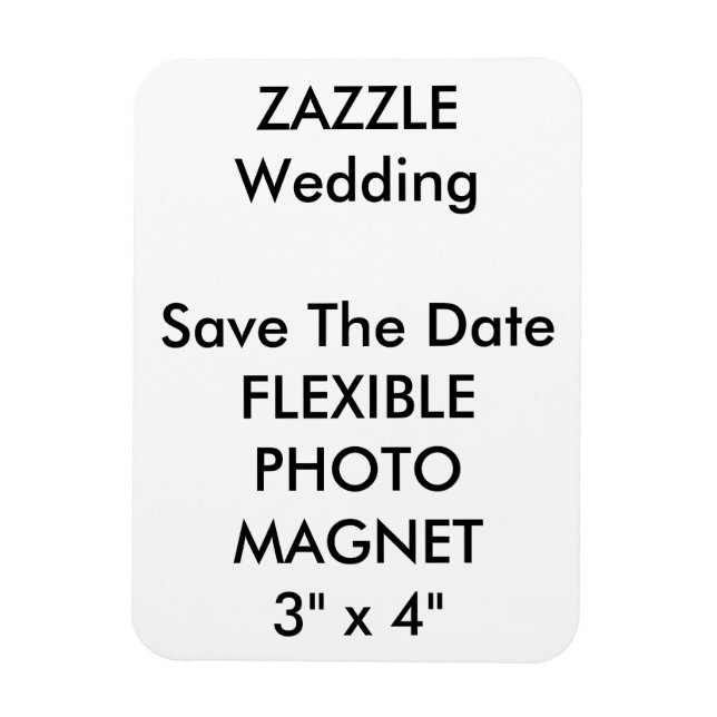 Wedding Custom Save The Date Photo Fridge Magnet (Vertical)