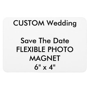 Wedding Custom Save The Date Photo Fridge Magnet