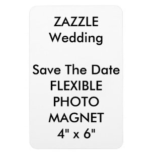 Wedding Custom Save The Date Photo Fridge Magnet