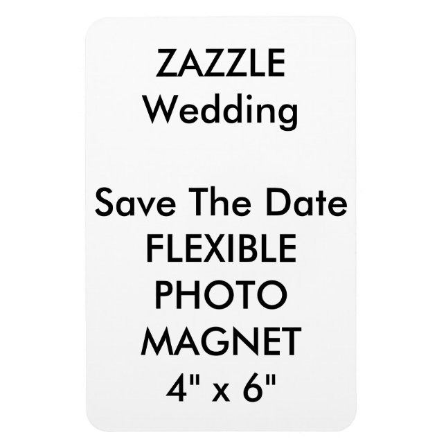 Wedding Custom Save The Date Photo Fridge Magnet (Vertical)