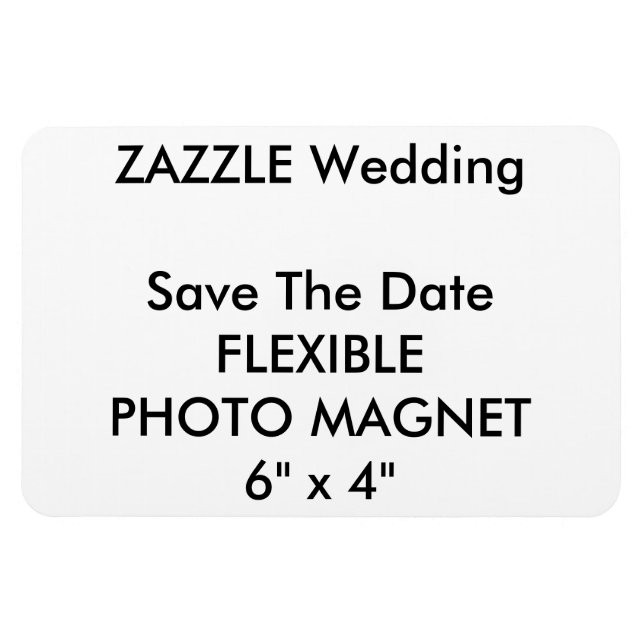 Wedding Custom Save The Date Photo Fridge Magnet (Horizontal)